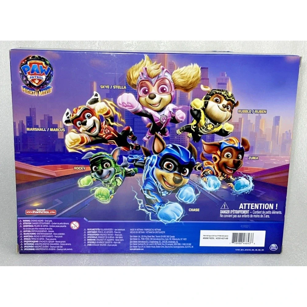 Paw Patrol The Mighty Movie Pups Gift Pack with 6 Collectible Toy Figures NEW - Picture 11 of 11